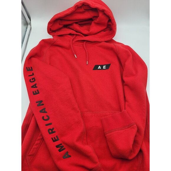American Eagle Outfitters Other - American Eagle Men's Small Red Graphic Logo Hoodie Sweatshirt y2k style